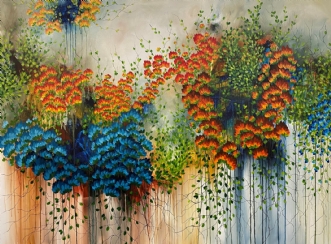 Blomster Fest by Eva Vig | maleri