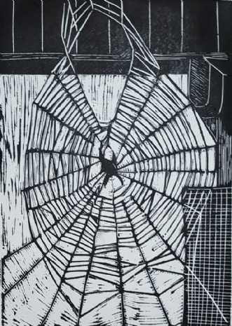 Spindelvævet by Britta Ortiz | tegning