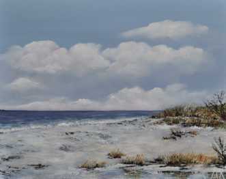 Danske strande nr 4 by Merete Roy | maleri