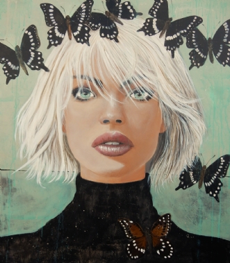 Black butterfly by Bente Jepsen | maleri