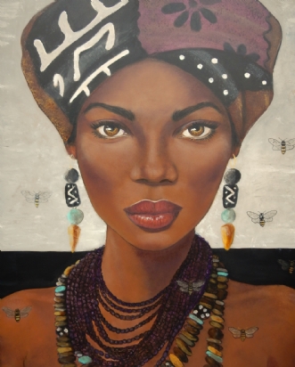 African Beauty by Bente Jepsen | maleri